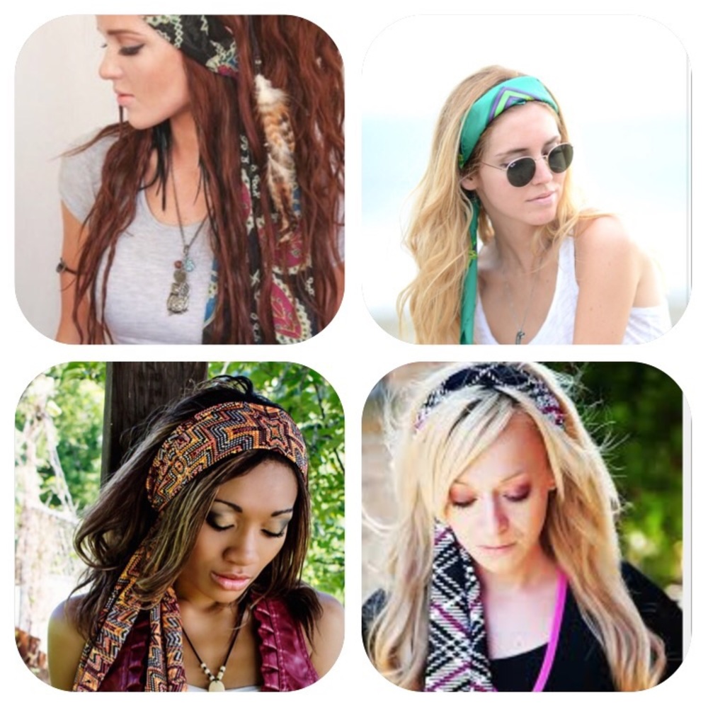 Bundle of two of scarf headbands.